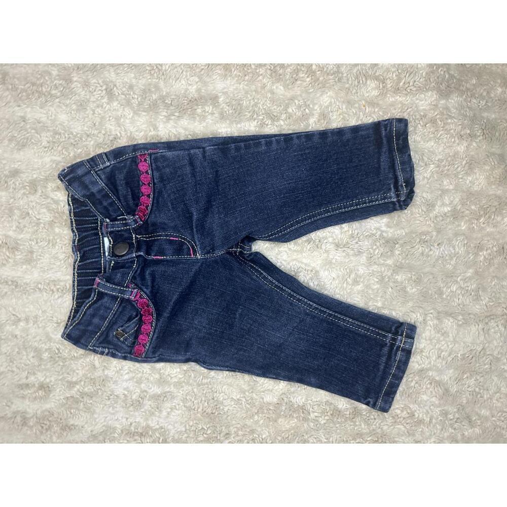 Gymboree pink embroidered jeans Size 6-12 Months